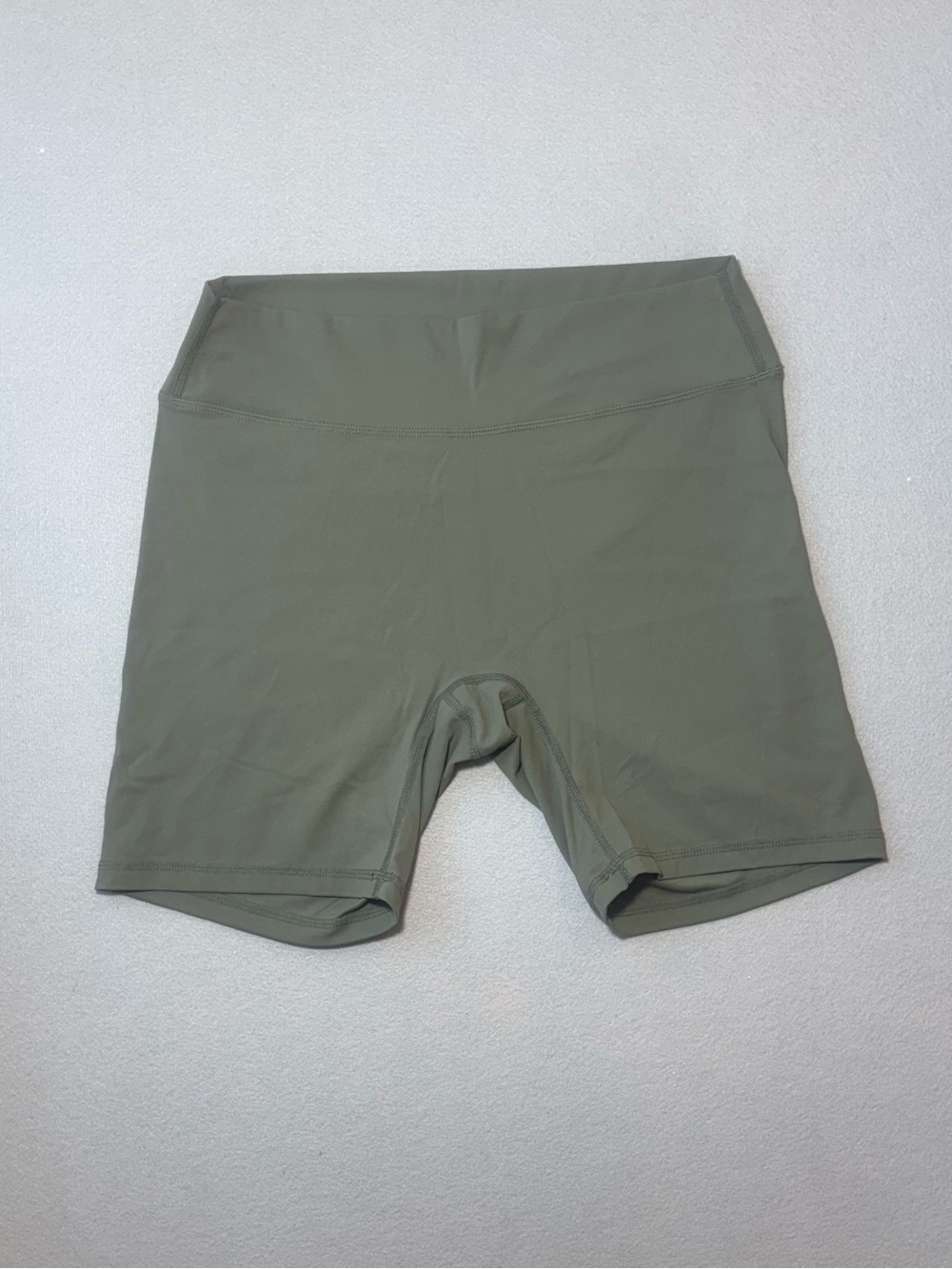PrettyLittleThing Olive Green High Waisted Biker Shorts Size 6